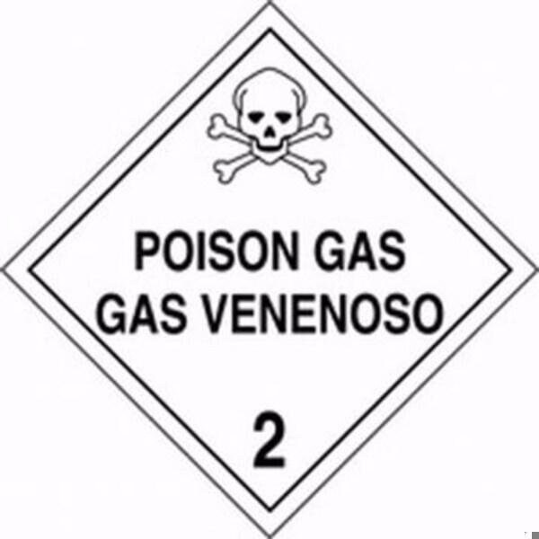 Accuform BILINGUAL DOT PLACARD HAZARD CLASS 2 - MPLSP1CT25