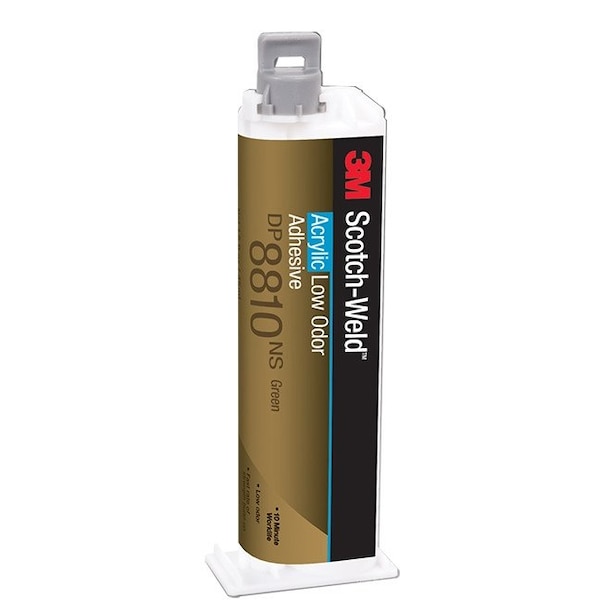 3M Acrylic Adhesive, DP8810NS Series, Black, Dual-Cartridge, 6 PK, 10 to 1 Mix Ratio - DP8810NS