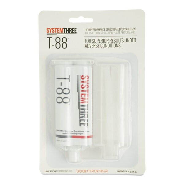System Three Resins T-88 Epoxy Adhesive, 50 mL Cartridge - 1100K90