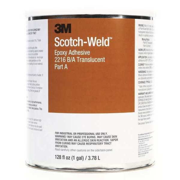 3M Epoxy Adhesive, 2158 Series, Clear, Can, 2 PK, 1:01 Mix Ratio, 10 hr Functional Cure - 2158