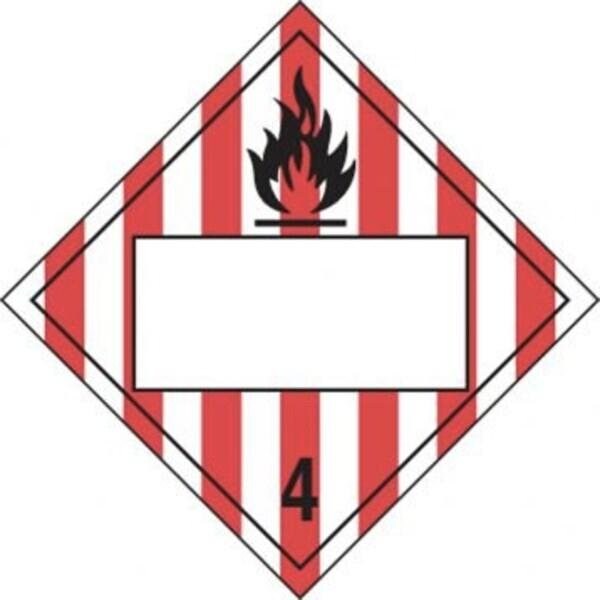 Accuform BLANK DOT PLACARD HAZARD CLASS 4 MPL4DG4AVS50 - MPL4DG4AVS50