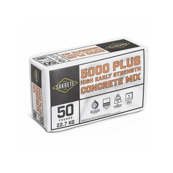 Sakrete 50 lbs 5000 Plus High Early Strength Concrete Mix - 114578