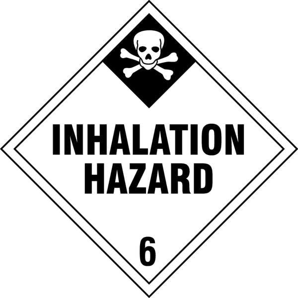 Stranco DOT Container Placard, Inhalation Hazard, Rigid Styrene, 10-4/5" W x 10-4/5" H - DOTP-0107-PS
