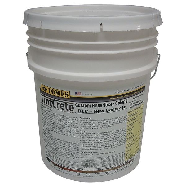 Je Tomes Concrete Resurfacer, Pail, Gray, TintCrete - GRA-DLC-16
