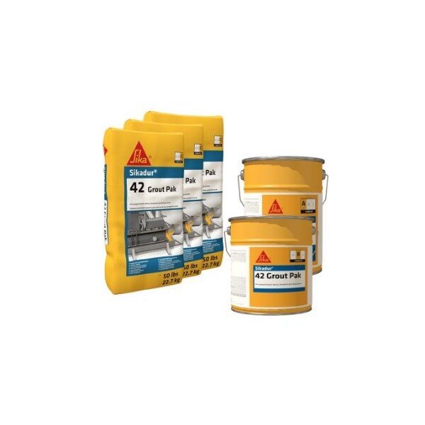 Sika Sikadur 42 3-Component Pre-Proportioned Epoxy Baseplate Grouting System 1.5 cu. ft. kit - 187576