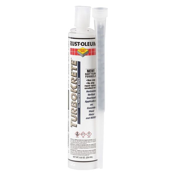 Rust-Oleum Crack Filler, Cartridge, Gray, TurboKrete - 257395