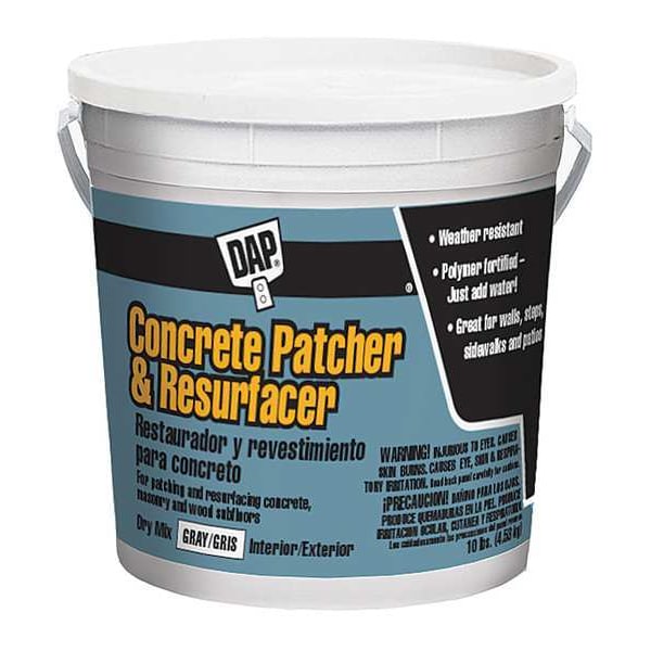 Dap Concrete Repair Compound, Pail, Gray, Concrete Patcher & Resurfacer - 10468