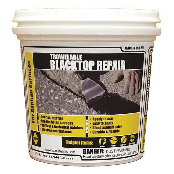 Sakrete Asphalt Repair Compound, Pail, Black, Trowelable Blacktop Repair - 120038