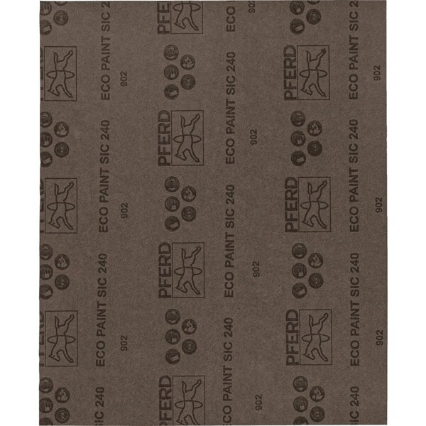 Pferd PFERD ECO W Paper Backed Abrasive Sheet, 9in x 11, Water Resistant, 240 Grit, Silicon carbide - 46357