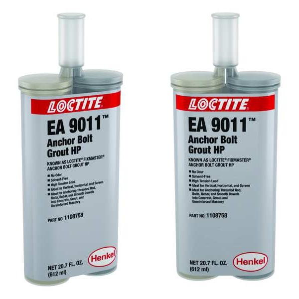 Loctite Anchor Bolt Grout HP Kit, Dual Cartridge, Gray, 7363 - 1108758