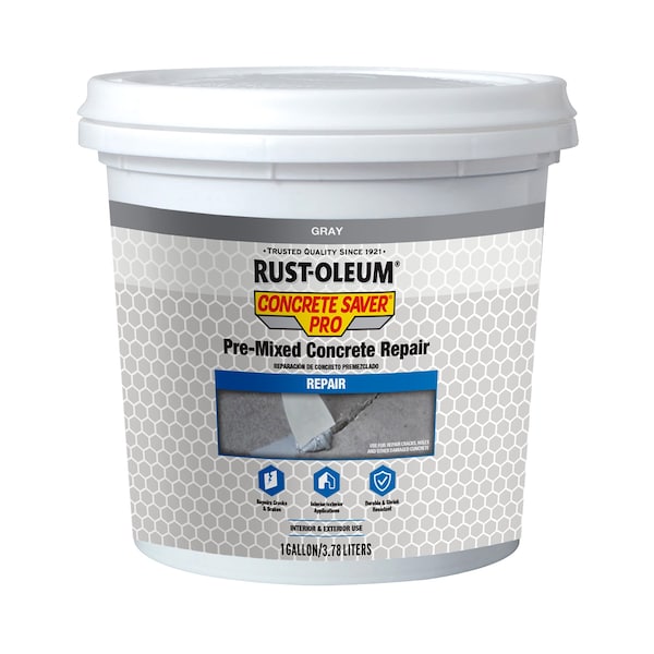 Rust-Oleum Concrete Repair Compound, 1 gal, Gray - 392528