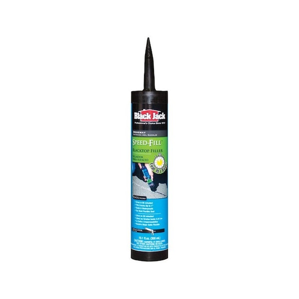 Black Jack Speed-Fill Gloss Black Polymer Rubberized Asphalt Crack Filler 10.1 oz - 6439-9-66