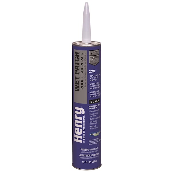 Wet Patch Henry Wet Patch Black Asphalt All-Weather Roof Cement 10.1 oz - HE208004
