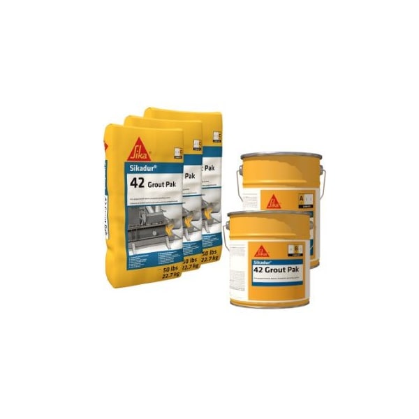 Sika Sikadur 42 3-Component Pre-Proportioned Epoxy Baseplate Grouting System 0.5 cu. ft. kit - 91060