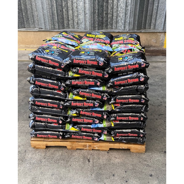 Road Rescue Asphalt Patch Pallet Of 50 Lb Bags Road Rescue Asphalt Patch, 62 Bags - AP-62PLT