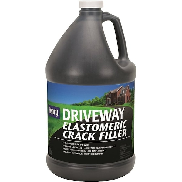 Henry HE305 Series Driveway Crack Filler, Liquid, Black, Slight, 0.9 gal Jug - HE305447