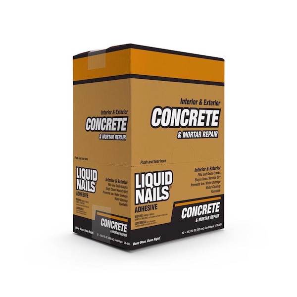 Liquid Nails Liquid Nails Concrete & Mortar Repair High Strength Acrylic Gray Concrete Bonding Agent 10.3 oz - CR-805