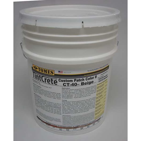 Je Tomes Concrete Patch and Repair, Pail, Almond, TintCrete - GRA-CT40-121