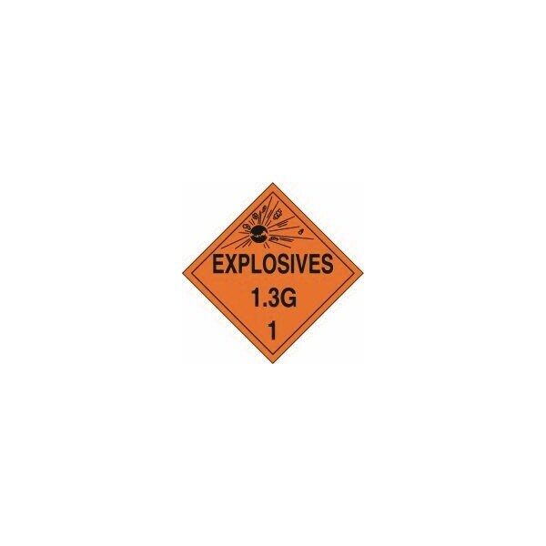 Accuform DOT PLACARD HAZARD CLASS 1  MPL122CT10 - MPL122CT10