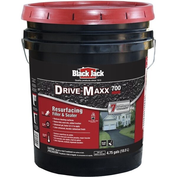 Black Jack 6453930 Resurfacing Filler and Sealer, Liquid, Black, 475 gal Container - 1663224
