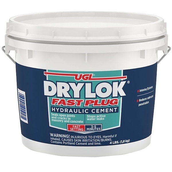 Ugl Fast Plug Series 00 Hydraulic Cement, Gray, Powder, 4 lb - 917