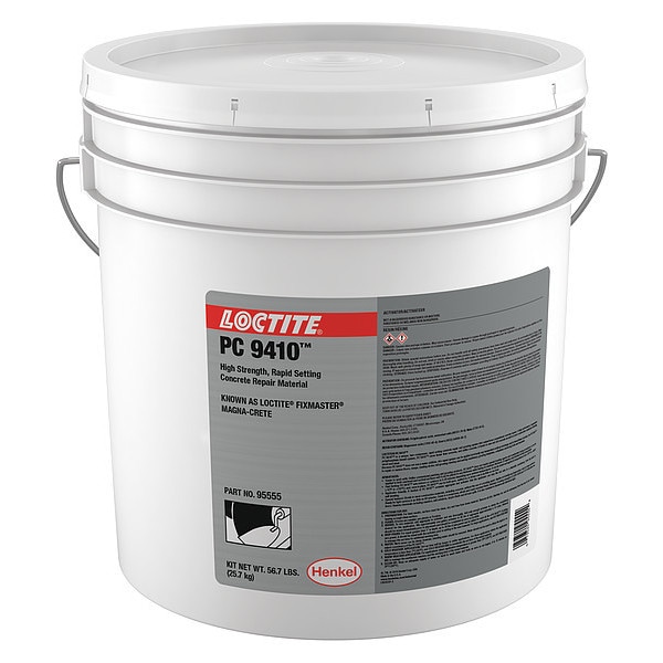 Loctite Two-Part Concrete Repair Compound, PC 9410, Epoxy, 5 gal, Pail, Gray - 235573