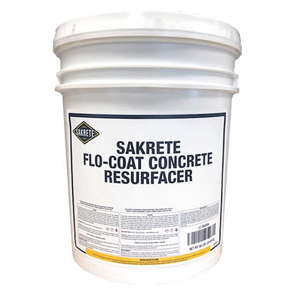 Sakrete Concrete Resurfacer, Pail, Gray, Flo-Coat Concrete Resurfacer - 120034