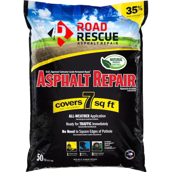 Road Rescue Asphalt Patch 50 Lb Bag of Road Rescue Asphalt Patch - AP-50