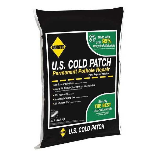 Sakrete US Cold Patch Permanent Pothole Repair, 50 lb Bag, Recycled Asphalt Mix, 56 PK - 60450007-56