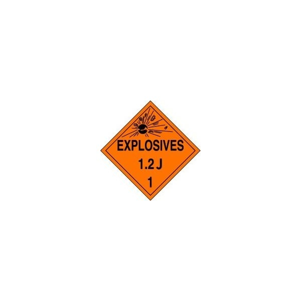 Accuform DOT PLACARD HAZARD CLASS 1  MPL117RM1 - MPL117RM1