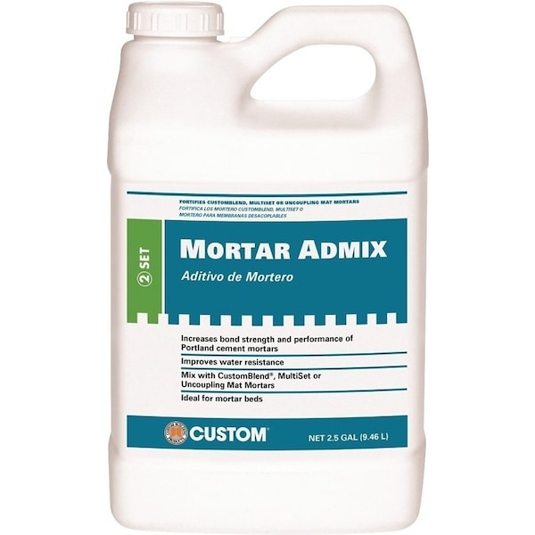 Custom Building Products Thin-Set and Mortar Admix, Liquid, 2.5 gal, Bottle - AMA2