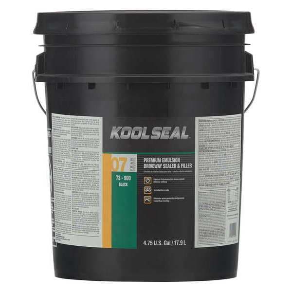 Kool Seal Asphalt Sealer, Pail, Black, 100 sq ft Coverage - KS0073900-20