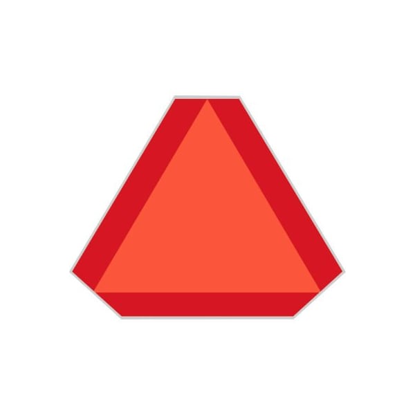 American Labelmark Co LabelMaster Slow Moving Vehicle Triangle, Galvanized Steel, Red - SMV105