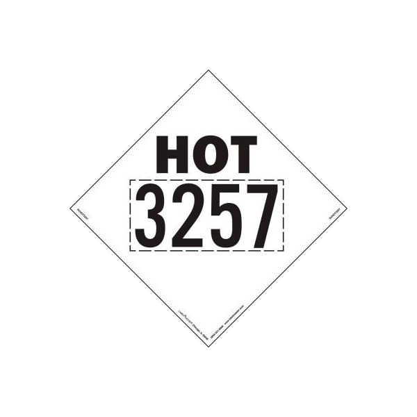 American Labelmark Co LabelMaster RVHOT3257 Hot 3257 Marking 273 x 273 MM, Rigid Vinyl, 25/Pack - RVHOT3257