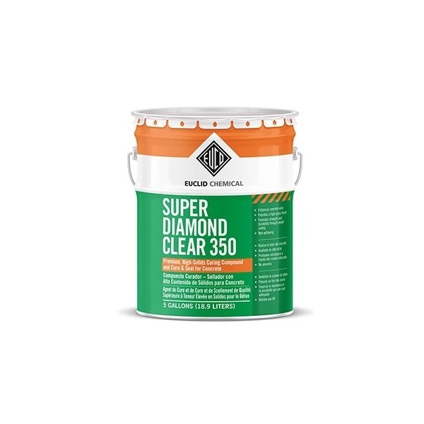 Euclid Chemical Euclid Super Diamond Clear 350 Exempt Solvent-Based High Solids Non-Yellowing Cure & Seal 5 Gallon - 359ADC 05