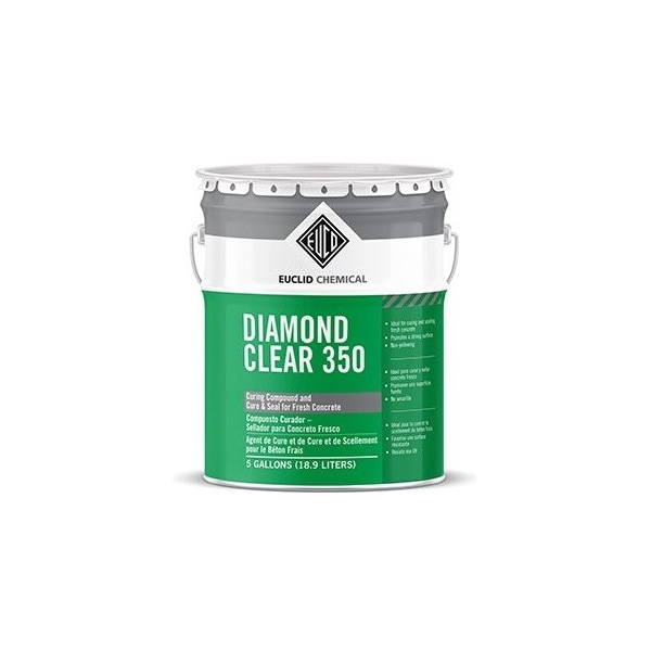 Euclid Chemical Euclid Diamond Clear 350 Exempt Solvent-Based Non-Yellowing Cure & Seal 5 Gallon - 359DC 05