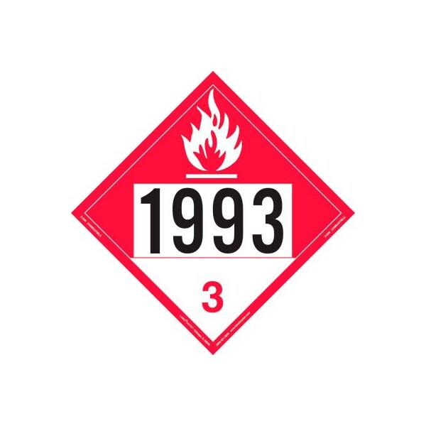 American Labelmark Co LabelMaster Z-IDM Combustible Liquid Placard UN 1993 Permanent Vinyl, 25/Pack - Z-IDM