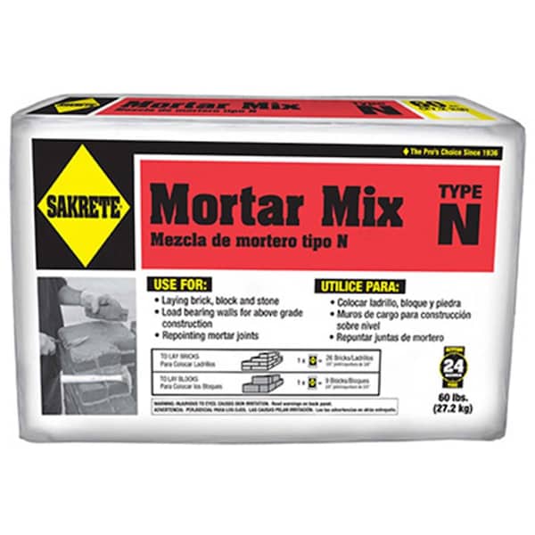 Sakrete 65306214 60 lbs. Type N Regular Strength Mortar Mix - SA576826