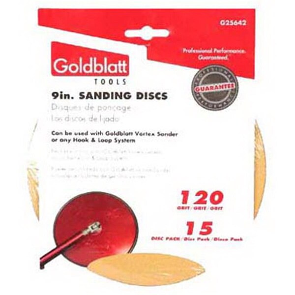 Goldblatt Goldblatt G25642 9 in. 120 Grit Drywall Sandpaper; 15 Pack - 160987