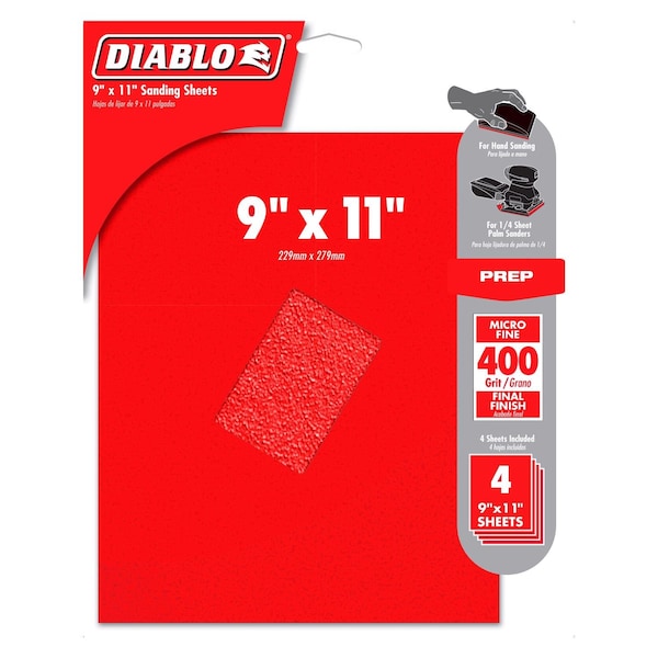 Diablo Diablo 9 in. L X 11 in. W 120 Grit Aluminum Oxide Sanding Sheet 20 pk - DCS911120S20G