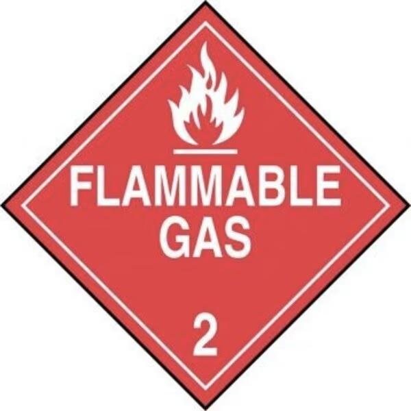 Accuform DOT PLACARD HAZARD CLASS 2  GASES MPL202CT100 - MPL202CT100