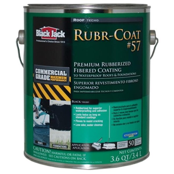 Gardner-Gibson Gardner-Gibson 6080-9-34 Black Jack Pro Series Rubber Seal No.57 Rubberized SBS Roof Coating; 3.6 qt. - 801003