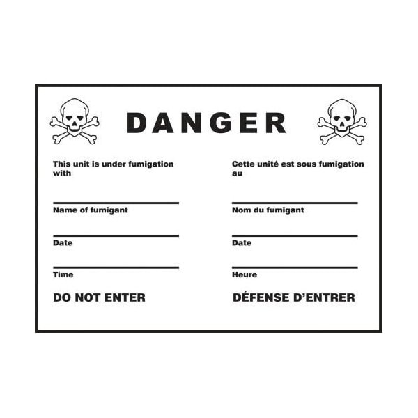 Accuform TDG PLACARD FUMIGATION SIGN 10 in x TCP965MG25 - TCP965MG25