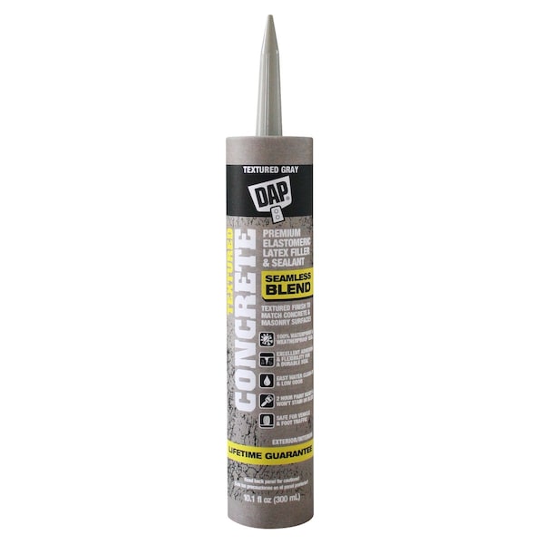 Dap Premium Textured Concrete 10.1, PK12, Cartridge, Gray, 0.86 sq ft @ 3/16 in Coverage - 7079808676