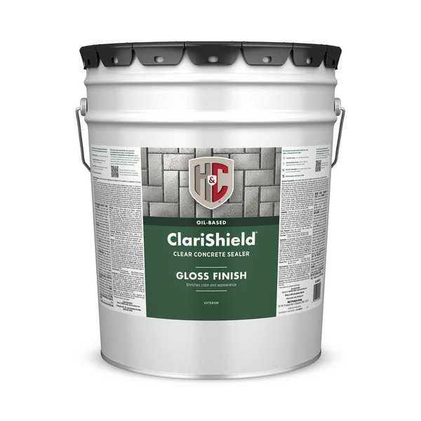 H&C Concrete Dustproofer Floor Sealer, Pail, Clear, 200 to 300 sq ft/gal Coverage - 50.100305-20