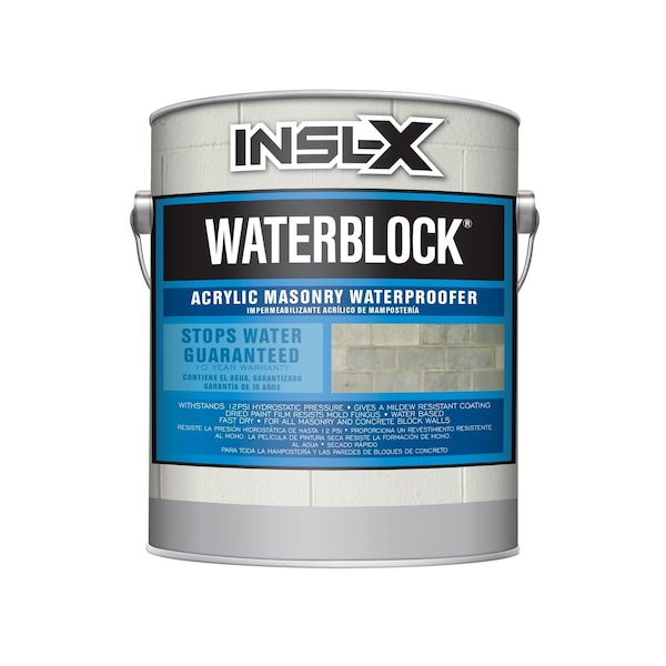 Insl-X By Benjamin Moore Insl-X WaterBlock White Water-Based Latex Waterproofing Concrete Stain 1 gal - AMW1000099-01