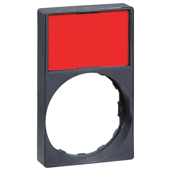 Schneider Electric LegendPlateHolder, Plástico, Rojo/Negro, 22mm - ZBY6H101