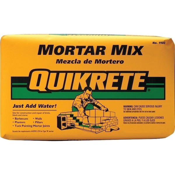 Quikrete Mortar Mix, Gray, Powder, 10 lb Bag - 110210
