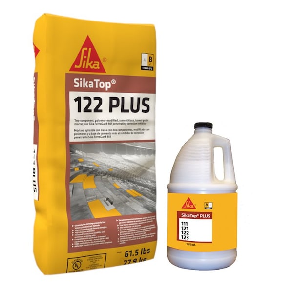 Sika SikaTop 122 Plus Low Slump 2-Component Anti-Corrosion Repair Mortar Kit - 91150