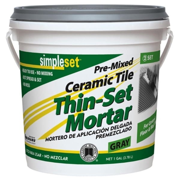 Custom Building Products Custom Building Products 1 Gallon Gray Pre-Mixed Ceramic Tile Thin-Set Mortar  C - Pack of 2 - 10186772219